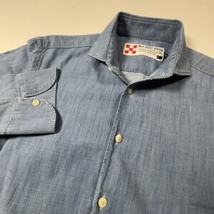 MC2 Saint Barth Chambray Denim Shirt Italy Made Blue Womens Small S Tailored